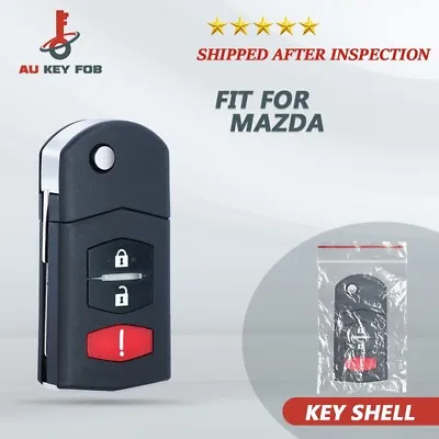 Replace Flip Shell Remote Key Case Fob 3 Button For Mazda 3 5 6 RX8 CX5 CX7 CX9 • $11.48