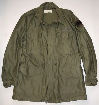 Vtg Late 50s M-51 Field Jacket Med-Long OG 107 US Army Military Early Vietnam • $129.99