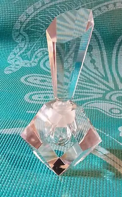 Vintage Art Deco Perfume Bottle Crystal Prism Faceted 8” • $0.99