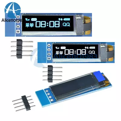 0.91'' Inch 128x32 IIC I2C SPI Blue/White OLED LCD Display Module DC3.3V 5V • $1.64