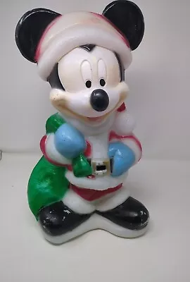 Disney Mickey Mouse Santa Christmas Blow Mold Sack Present 17  Yard Decor READ • $25