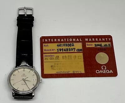 Omega De Ville Prestige 4810.30.02 White Dial Wristwatch. Vintage Classic -1998 • $559.90