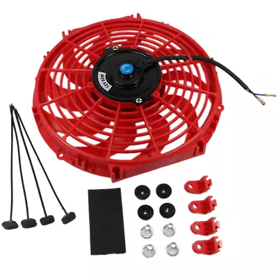 $25.97 • Buy 12V Universal Engine Cooling Fan Slim Pull Push Racing Electric Radiator 12 NEW
