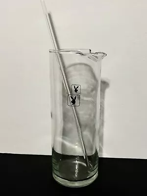 Vintage Playboy Glass Cocktail Martini Pitcher Carafe W/Stirrer • $30