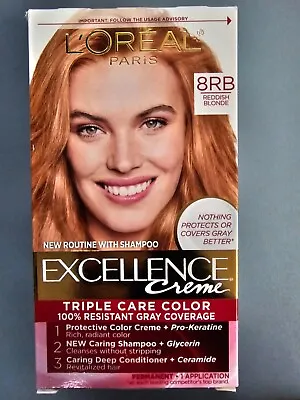 L'Oreal Paris Excellence Creme Hair Color 8RB Reddish Blonde • $14.99