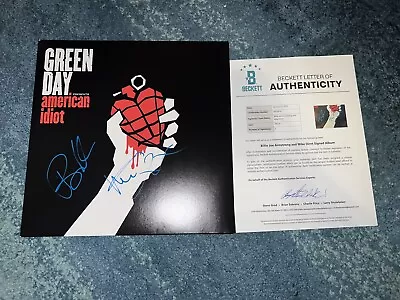 Billie Joe Armstrong & Mike Dirnt Signed American Idiot Vinyl Green Day Beckett • $699.99