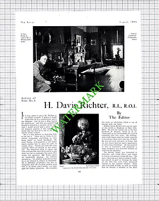$14.68 • Buy Herbert Davis Richter Artist - 1935 Article
