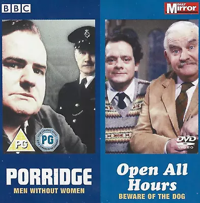 Porridge + Open All Hours  Daily Mirror Promo DVD  V/G • £1.25