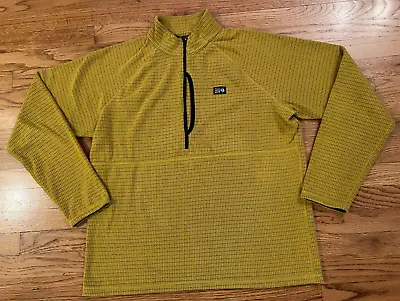 Mountain Hardwear Summit Grid Half Zip Men's Size Large Yellow Outdoors Hiking • $59.95