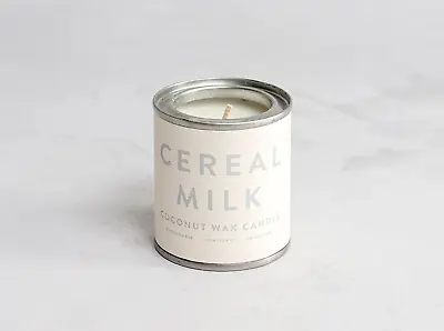 Cereal Milk Scented Candle In Recycled Paint Tin Coconut Wax Vanilla Candle • £6