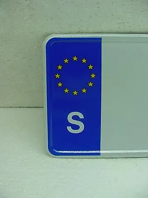 S Sweden Custom European Car License Plate Tag Saab Volvo Class X Country Turbo • $39.89