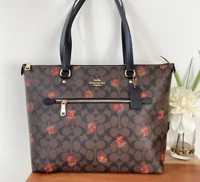 NWT Coach Gallery Tote In Signature Canvas With Pop Floral Print • $165