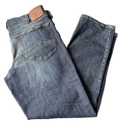 Men's MUSTANG Big Sur Blue Jeans SZ 40X34 Stretchy Cowboy Western Distressed • $29