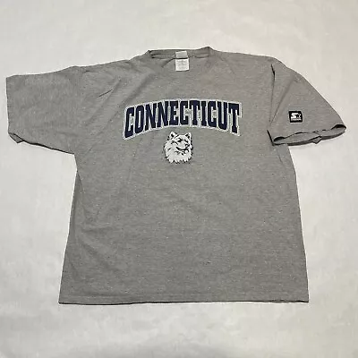 Vintage 90s UConn Starter T Shirt Men's Size XXL Connecticut Basketball Tee • $40