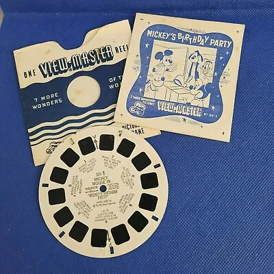 Scarce Sawyer's Single View-master Reel DX-1 Mickey's Birthday Party Walt Disney • $49.99