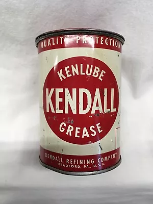 Vintage 1 Lb. Kenlube KENDALL Grease Tin Can Bradford Pa Clean • $19.95