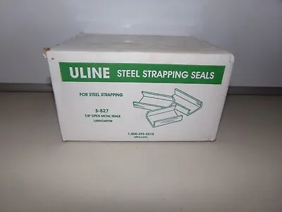 Uline S-827 Steel Strapping Seals 1/2  Open Metal Seals 1000/Carton - New • $40