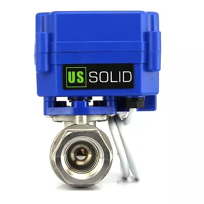 U.S. Solid 3/4  NPT Motorized Ball Valve 9/12/24V DC 2-Wire SS304 • $39.89