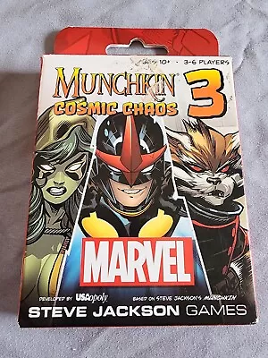 Munchkin Marvel 3 Cosmic Chaos Expansion Card Game Steve Jackson USAOpoly • $34.15