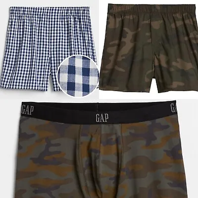 GAP Men's Boxers Camouflage Or Gingham Sizes: M  XL NWT! • $8.99