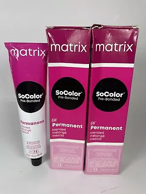 Lot Of 2 Matrix Socolor Pre-bonded Permanent Blended Cream 6w Light Brown Warm • $21.24