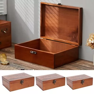 Storage Box Home Office Jewelry Sundries S/M/L Vintage Wood Color Wooden • $25.02