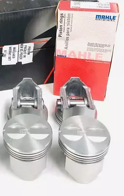 PISTONS Set/4+CAST Rings For Mercruiser Volvo OMC 120hp W/GM Marine 2.5L 153 060 • $120.95