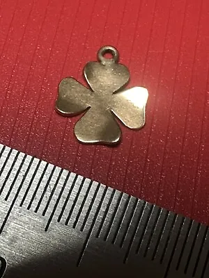 Antique Four Leaf Clover 9k Gold Charm For Bracelet - Hallmarked 9 Carat • $53.08