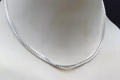 Vintage Milor Italy Necklace Chain Box Solid 925 Sterling Silver Jewelry Long • $59.99