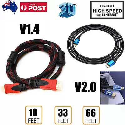 20M HDMI Cable/Cord/Lead V1.4 V2.0 3D High Speed With Ethernet HEC Full HD 1080p • $9.99