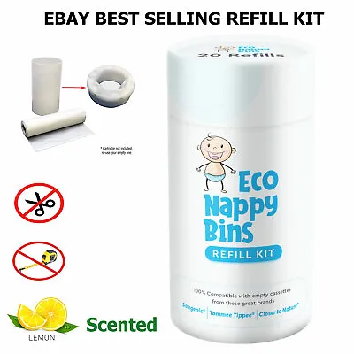 $37.99 • Buy DIY Nappy Bin Refill Kit For Tommee Tippee Sangenic - Now Scented!