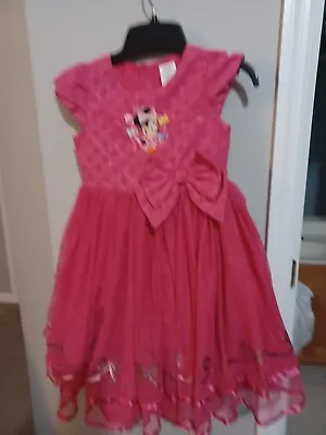Gorgeous Disney Dress Girls 7/8 Minnie Mouse Pink Tutu Bow Tulle Lined Dressy  • $14.95
