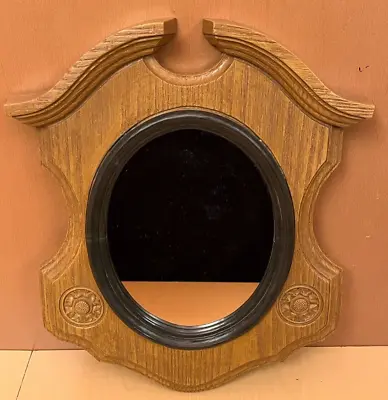 Homco Home Interiors Wall Mirror Faux Wood Colonial  Syroco #2391 Vintage USA • $20
