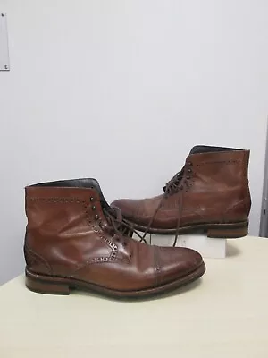 Russell & Bromley Tan Brown Leather Mid-Top Ankle Boots Men's Size UK 7.5 • £5.99