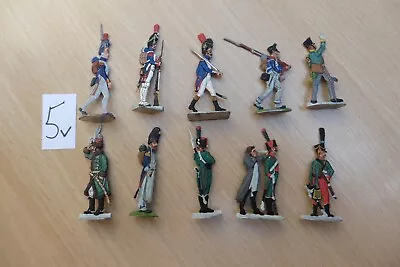 FLAT 30mm PAINTED NAPOLEONIC TIN FIGURES LOT 5v • £9.99