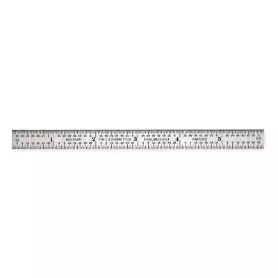 STARRETT C604R-12 Steel RuleSpring Tempered12 In4R Grad 2ZUW2 STARRETT C604R- • $69.60