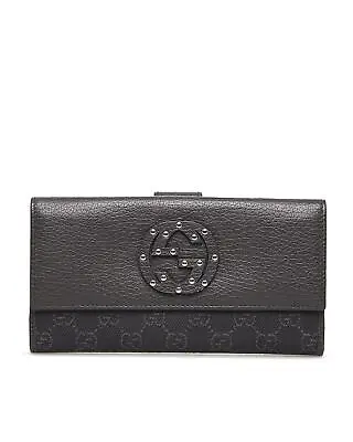 $517 • Buy Gucci Studded Interlocking Gg Canvas Continental Wallet
