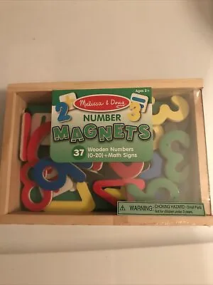 Melissa & Doug-Magnet Wooden Numbers And Math Signs 3+ Educational Learning • $6.99
