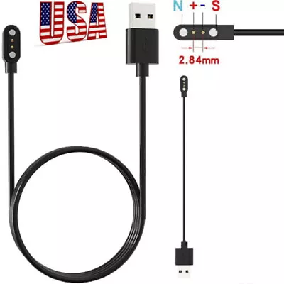 2-Pin Universal USB Data Charging Cable Magnetic Charger For Smart Watch 2.84mm • $3.85