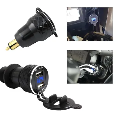 £12.29 • Buy  For BMW R1200GS Triumph Tiger Hella DIN To 4.2A Dual/2 USB Charger Motorcycle