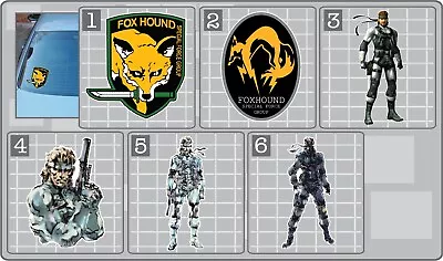 FOXHOUND LOGO Or Solid Snake From METAL GEAR SOLID Vinyl Decal Pick Your Fav! • $3.95