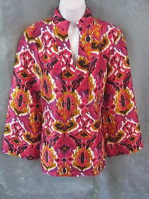 By Eva Tunic Shirt Size Small Abstract Print Silk-Look Pullover Top NWOT • $14.99