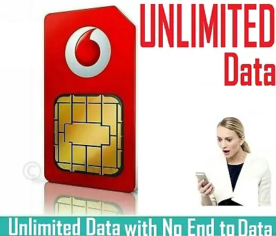 Unlimited Data - Mobile Broadband - SIMs For Modem Dongles Tabs IPad Mobiles PS4 • £5.34