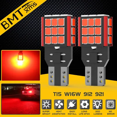 2X Super Red T15 921 LED Brake Tail Bulbs 3000 Lm For Toyota Camry 2011 • $10.99