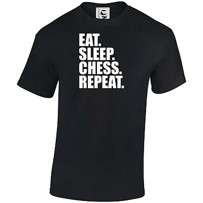 Eat Sleep Chess Repeat T-shirt Tshirt Board Game Gift All Sizes Adults & Kids • £9.99