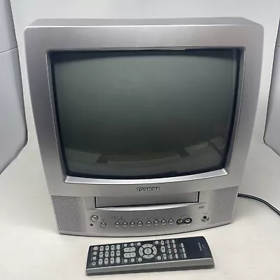 $119.99 • Buy TOSHIBA MV13Q41 13-Inch TV/VCR Combo NO Remote VHS Retro Gaming  *Tested*