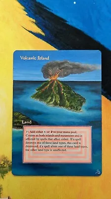 Altered MTG Volcanic Island - Sandreline Art • $875