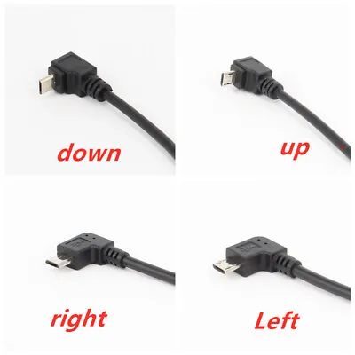 Angle Micro USB Male To Mini USB Female Adapter Converter Cable Cord Jack Plug • $0.99