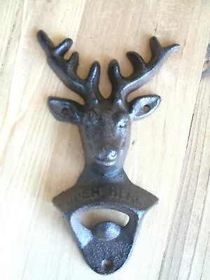 Deer Bottle Opener Man Cave Gift Elk Wall Mounted Bar Decor Beer Bottle Country  • $12.99