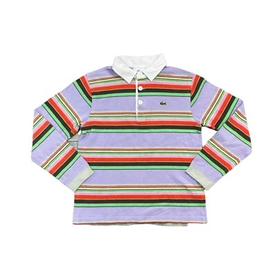 £21.99 • Buy Lacoste Multicoloured Polo Shirt Striped Long Sleeve Womens Medium